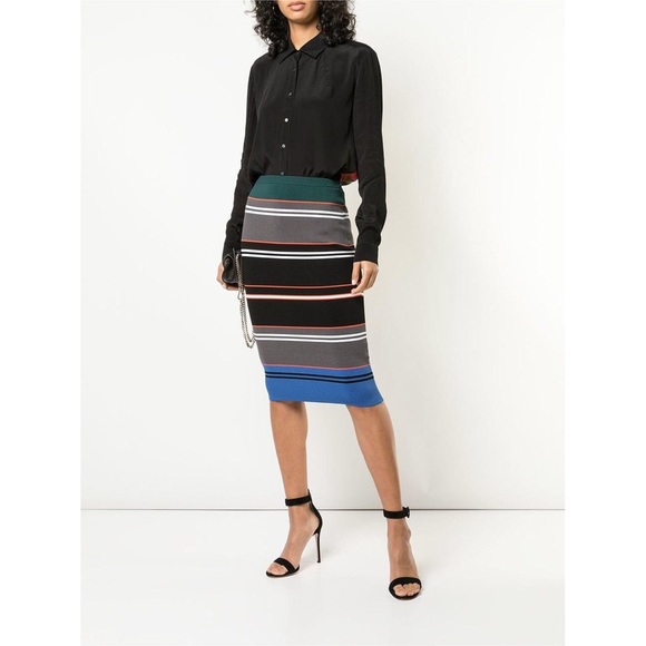 Artelier Color Block Pencil Skirt